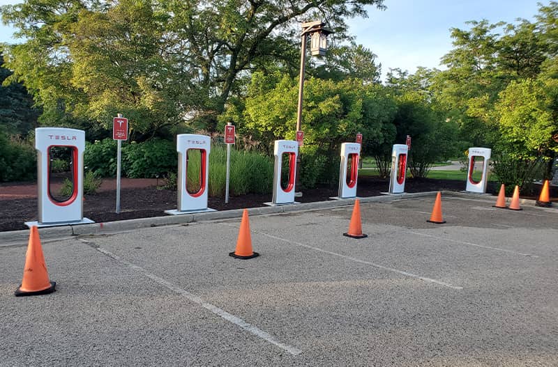 Tesla charging station